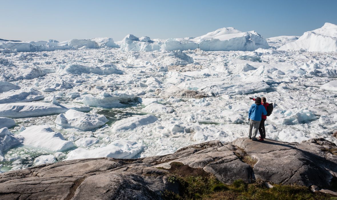 Enjoy scenic hikes in Ilulissat while marvelling at breathtaking iceberg views