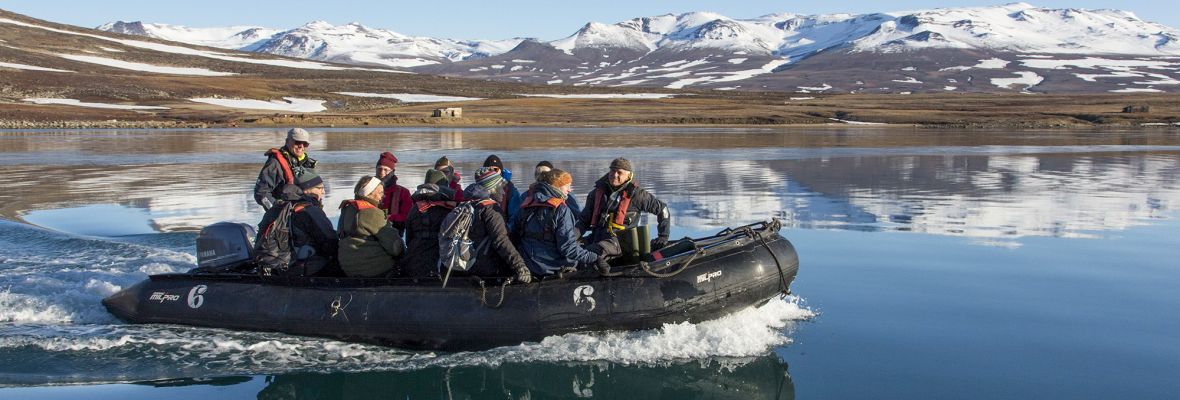 Zodiac cruising in the national park Zodiac cruising in the national park
