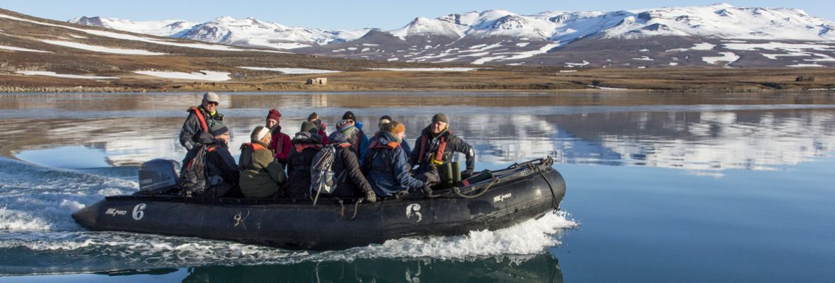 Zodiac cruising in the National Park Zodiac cruising in the National Park