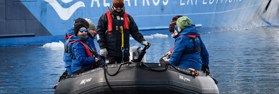 Leaving the Ocean Victory to explore Antarctica