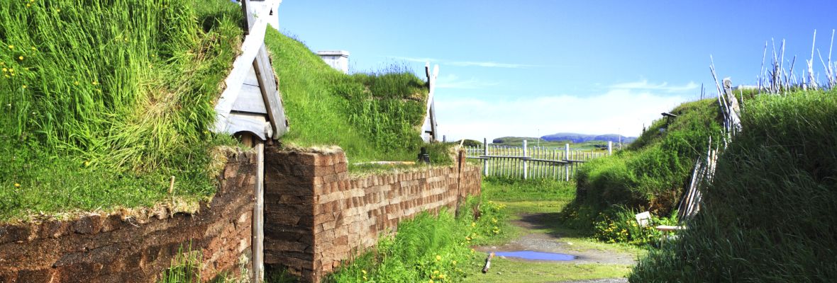Reconstructed Norse buildings at L'Anse aux Meadows Reconstructed Norse buildings at L'Anse aux Meadows