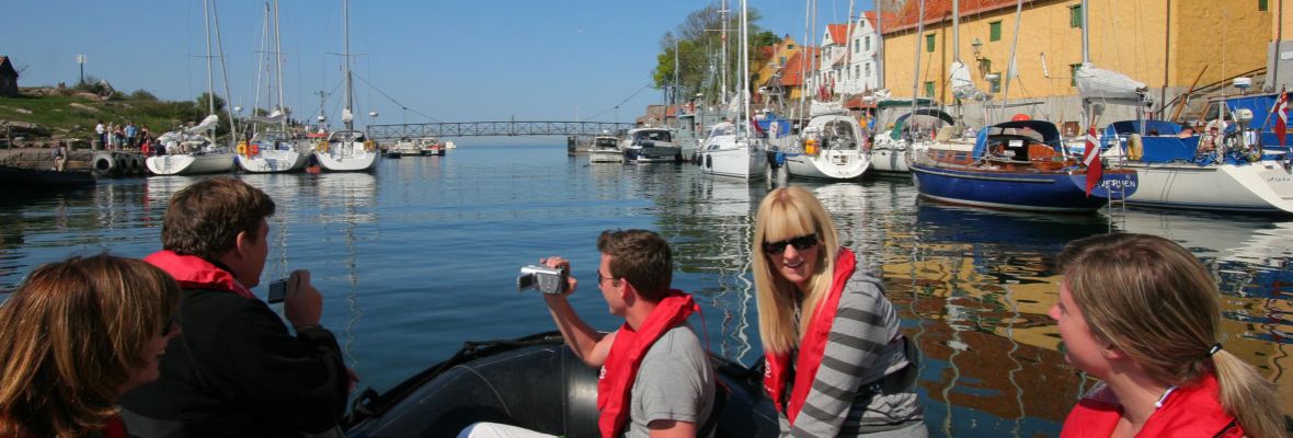 Arriving by Zodiac to tiny island of Christiansø, Denmark Arriving by Zodiac to tiny island of Christiansø, Denmark