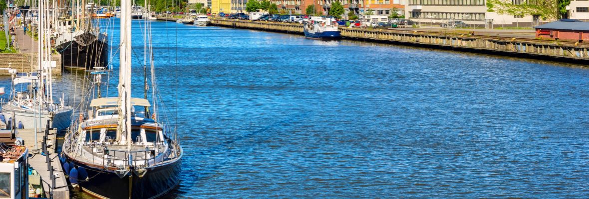Tallinn Port and the river Pirita