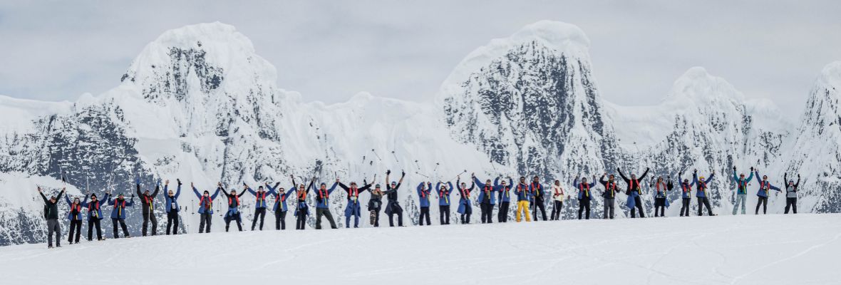 Trekking at Damoy Point, Wiencke Island, Antarctica