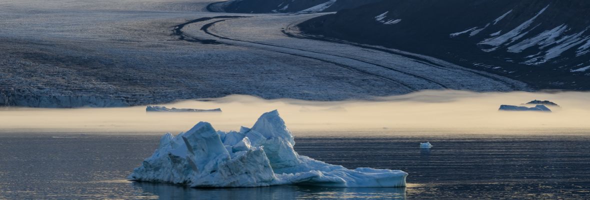 Glacier along East Greenland's coast