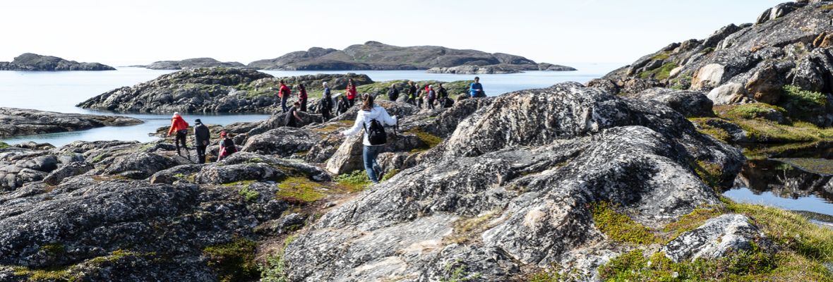 Walking in the arctic terrain