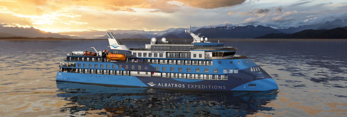 Ocean Albatros - our new expedition vessel. Modern technique, exquisite design