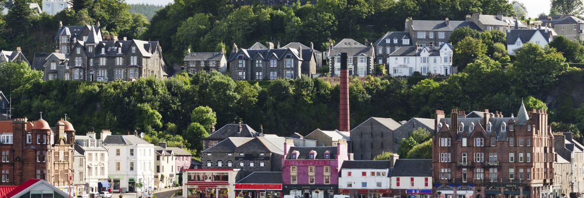 Oban harbour and skyline 