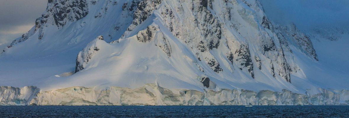 Breathtaking sunset in Antarctica