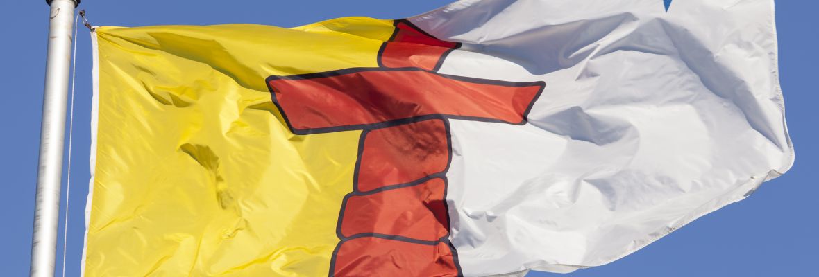 National flag of the Nunavut province in Canada