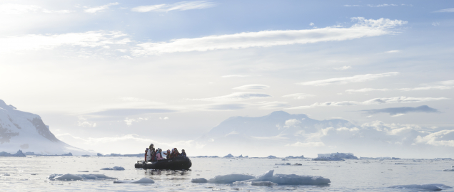 Zodiac cruise at Neko Harbour, Antarctica