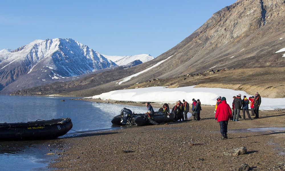 Zodiac landing in the National Park