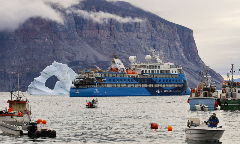 Ocean Albatros at anchor in Uummannaq, Greenland Ocean Albatros at anchor in Uummannaq, Greenland