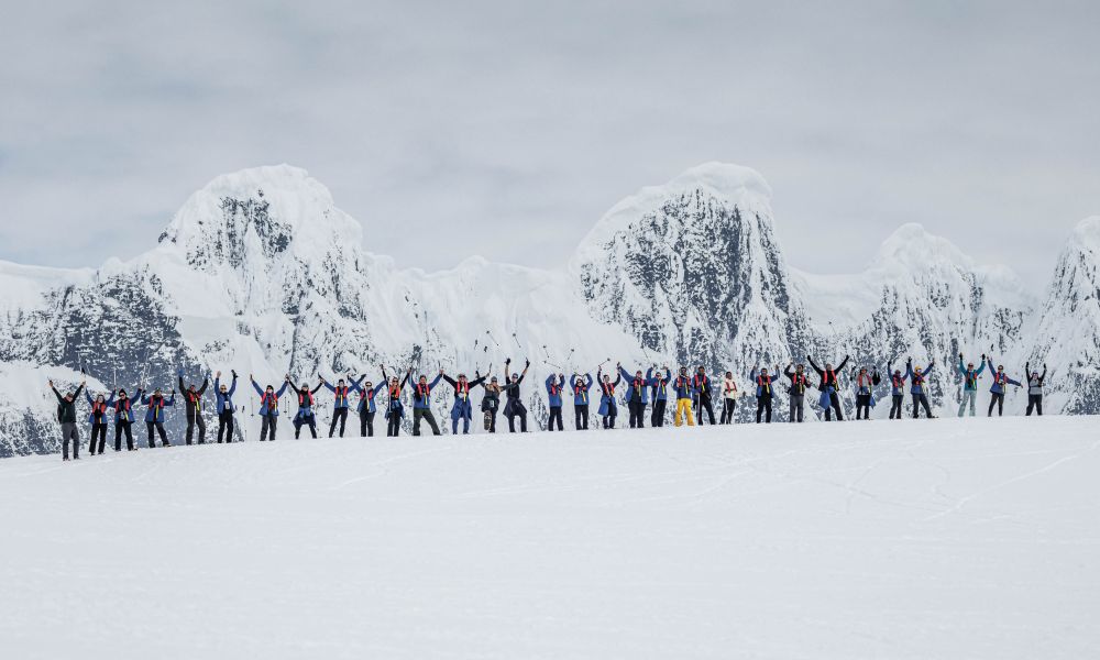 Trekking at Damoy Point, Wiencke Island, Antarctica