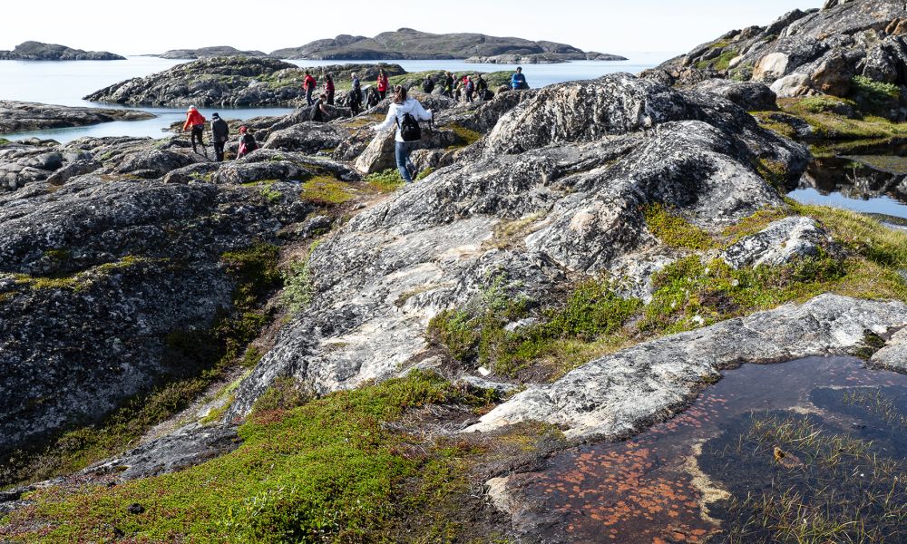 Hike in the Greenlandic landscape
