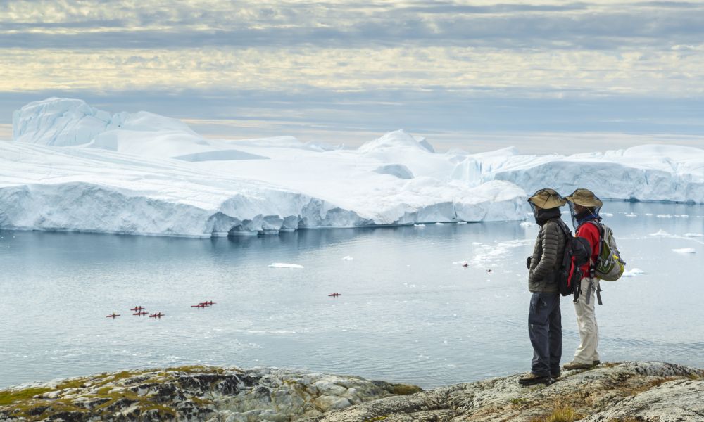 Hiking above the Ilulissat Icefjord Hiking above the Ilulissat Icefjord