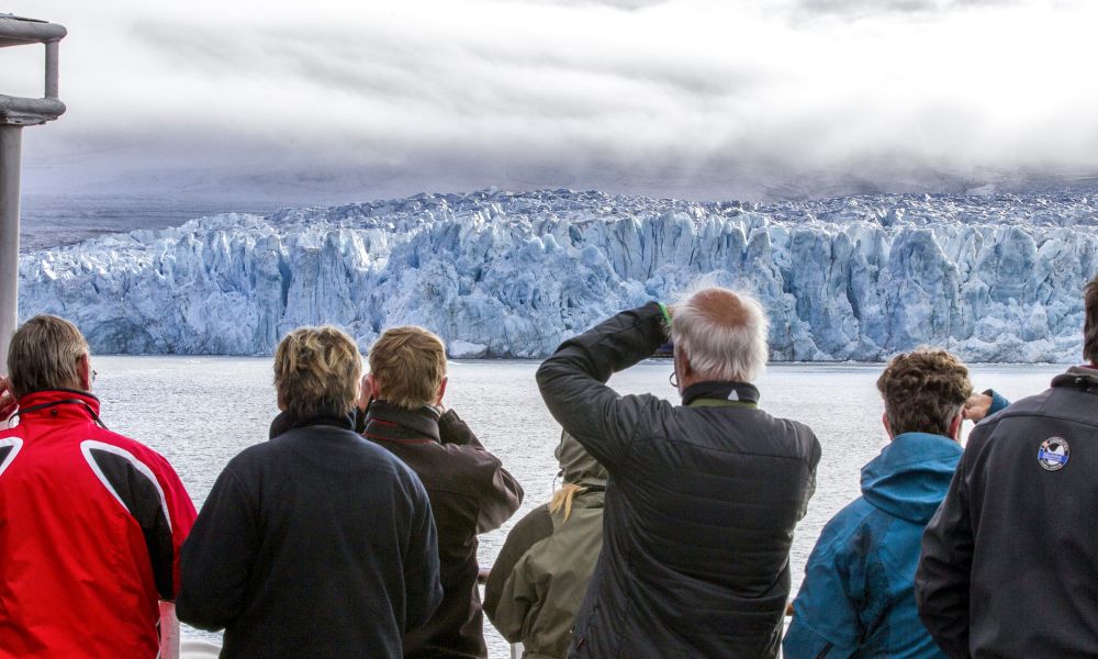 Looking at a glacier, Svalbard, Norway Looking at a glacier, Svalbard, Norway