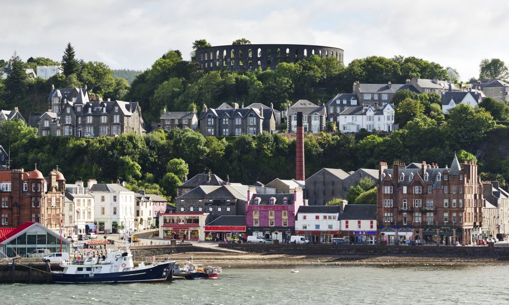 Oban harbour and skyline 