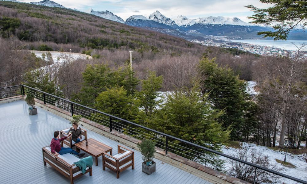 Stunning exterior view of Las Hayas Ushuaia Resort. Credits: Las Hayas Ushuaia Resort