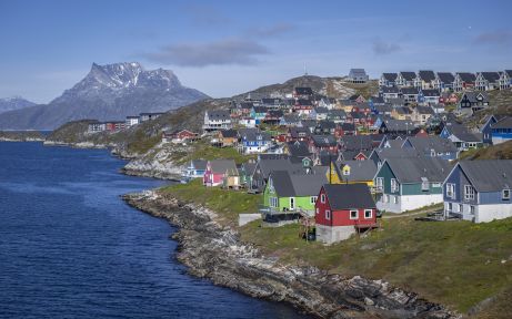 Aerial view of Nuuk