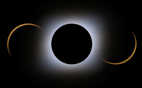 Totality occurs during a solar eclipse