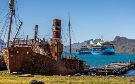 Rusting remains of whaling ships, Grytviken, South Georgia Rusting remains of whaling ships, Grytviken, South Georgia